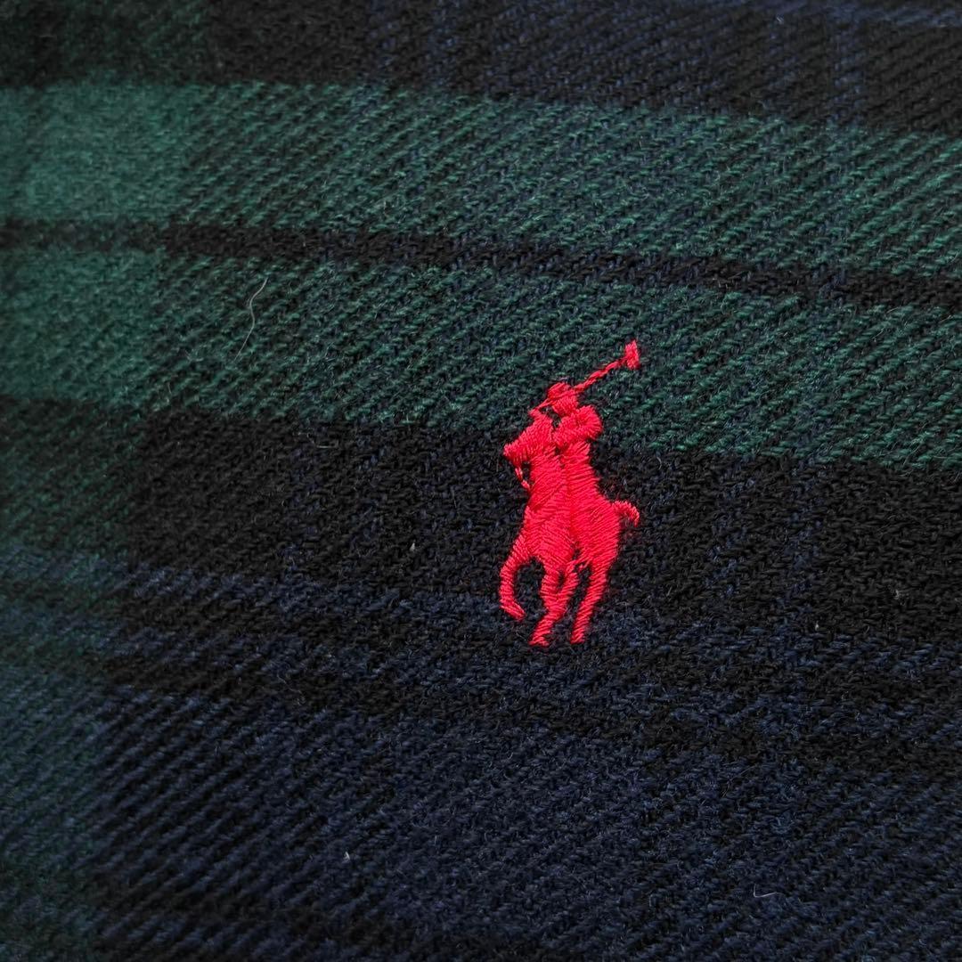 美品✨ポロラルフローレン ウールダウンコート ブラックウォッチ 刺繍 S 現行品