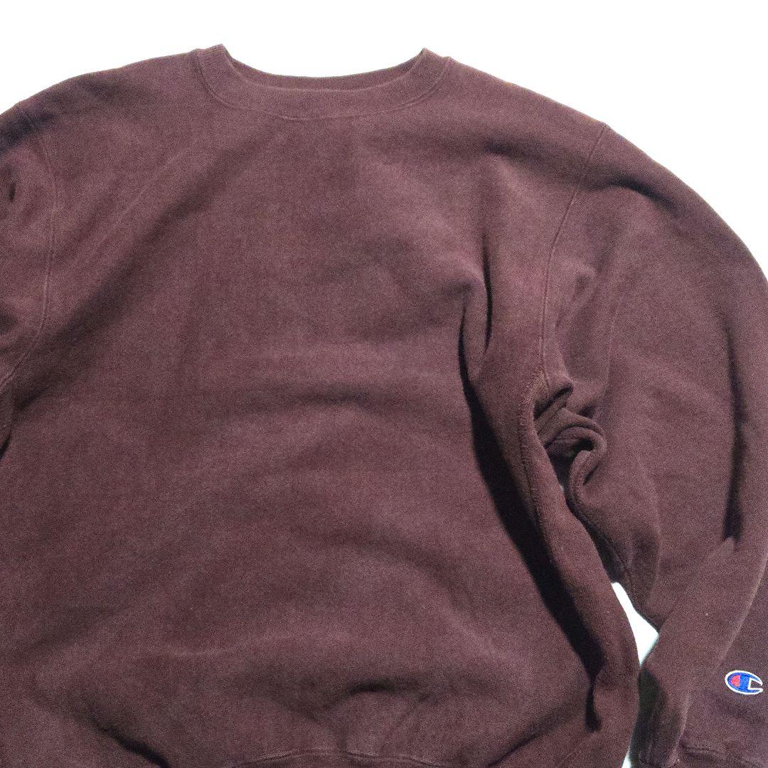 Champion バーガンディ リバースウィーブ　刺繍タグ　目無し　エンジ