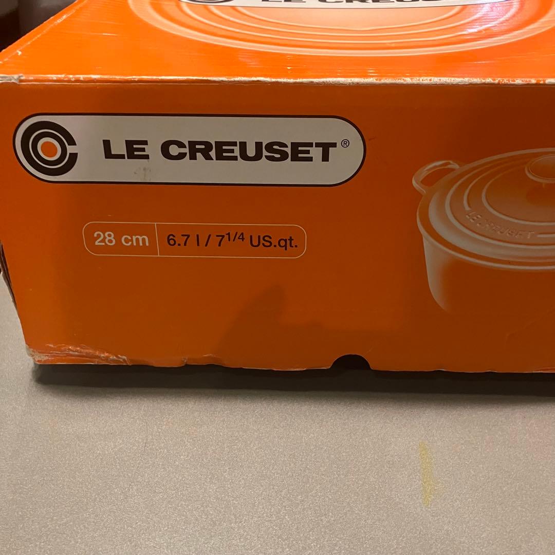 LE CREUSET ル・クルーゼ　ココットロンド 28cm ブルー箱　説明書付