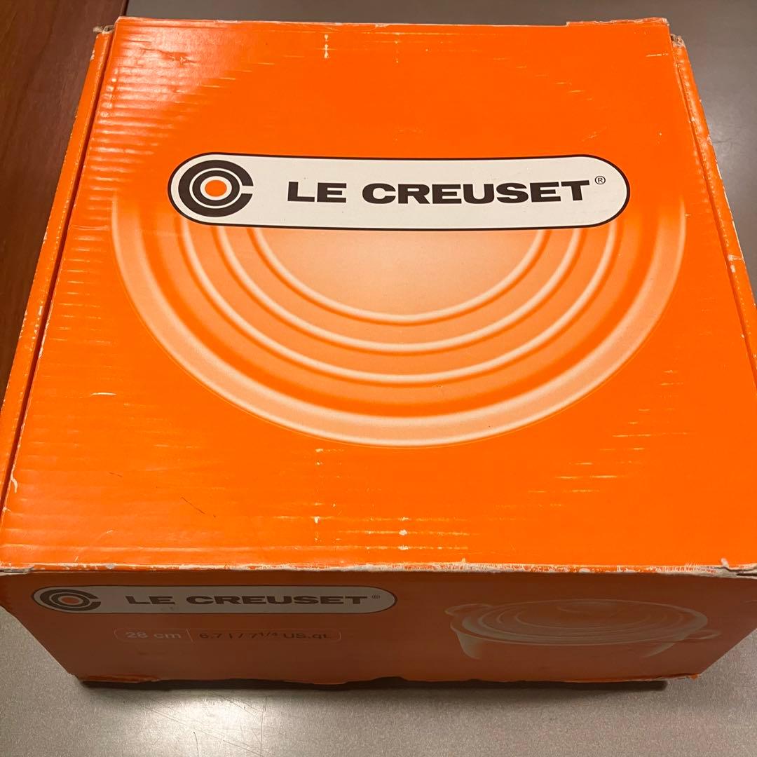 LE CREUSET ル・クルーゼ　ココットロンド 28cm ブルー箱　説明書付