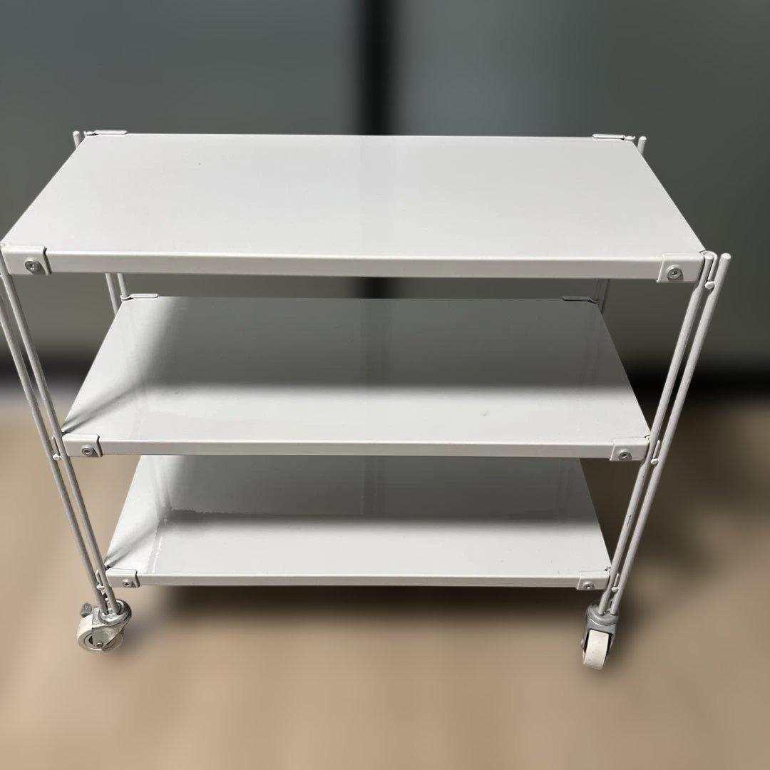 無印良品スチールユニットシェルフ ミニ グレー 旧モデル 名作 キャスター付き