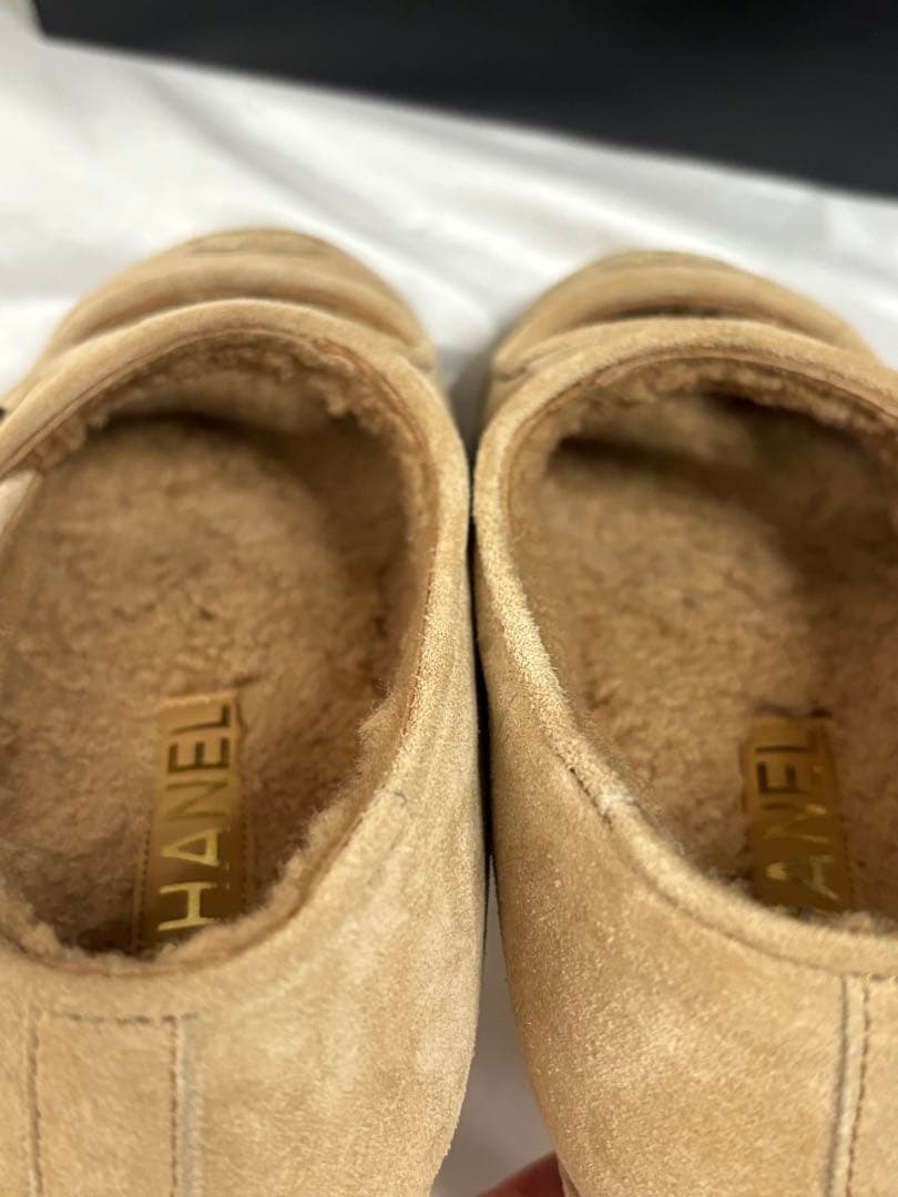 シャネル CHANEL 新品 メリージェーン ベージュ 35.5 25B