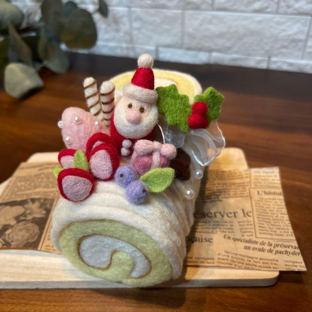 にこ様　オーダー品　羊毛フェルトのクリスマスケーキ8点　ブッシュドノエル3点