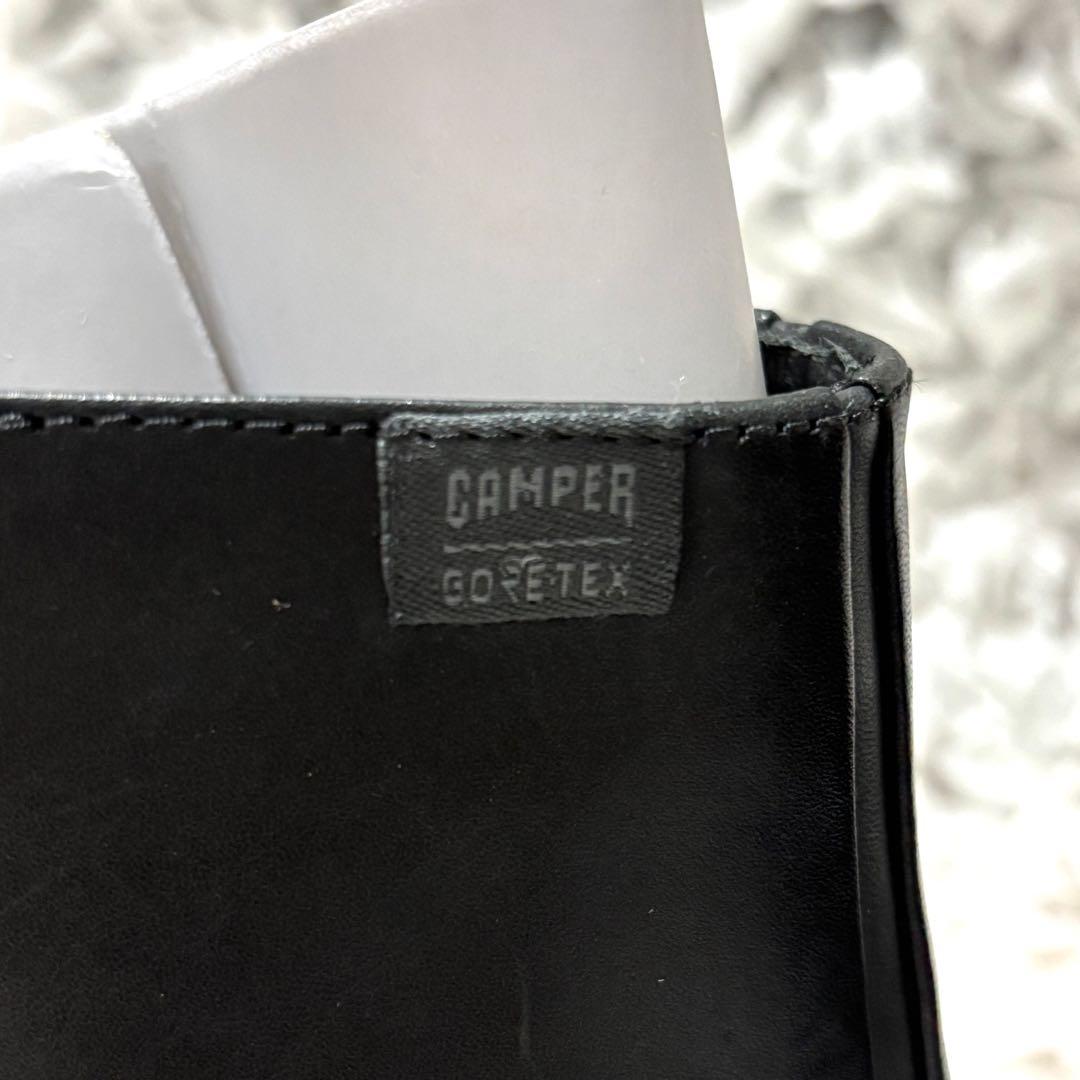 美品 箱付き カンペール ゴアテックス ブーツ サイドジップ レザー 黒 38