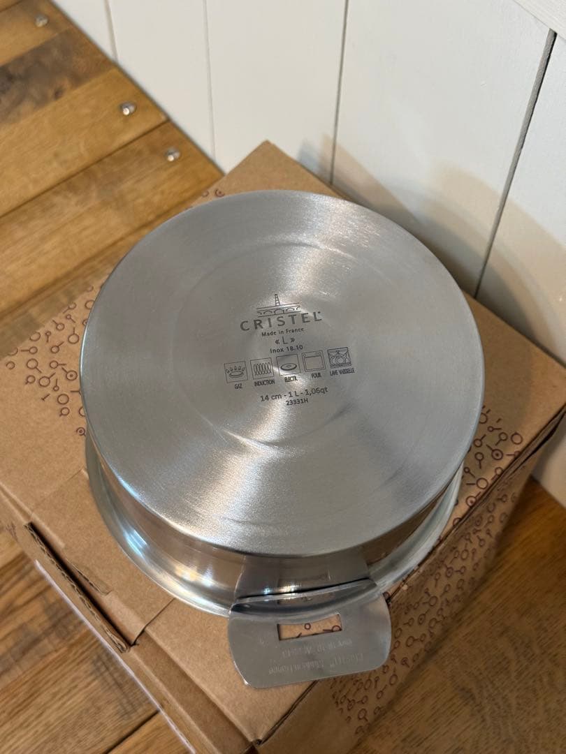 新品 CRISTEL 両手深鍋 L 14cm 蓋なし C14QL