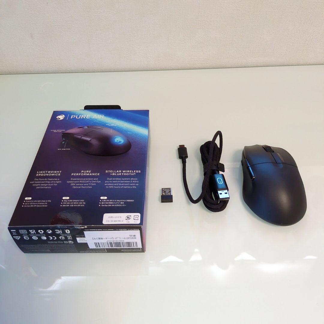 ROCCAT ゲーミングマウス PURE AIR 超軽量54g ワイヤレス 黒