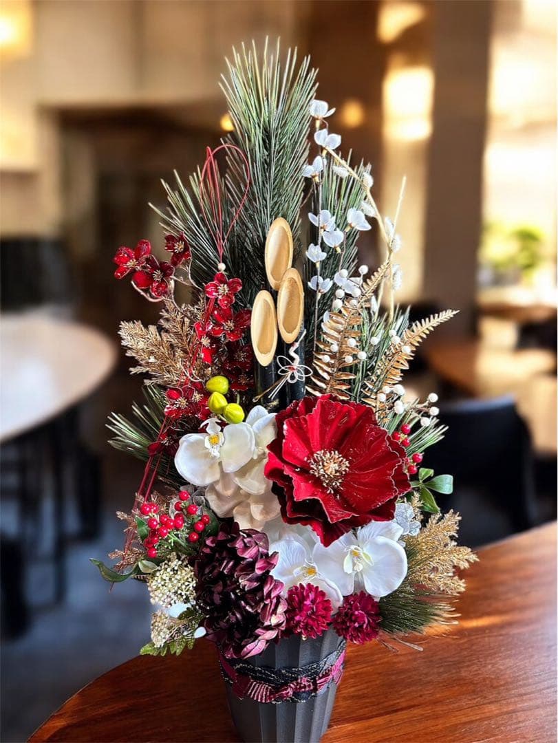 光触媒　人工観葉植物　ウォールグリーン　フェイクグリーン　正月　門松アレンジ76