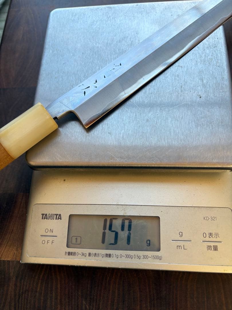 京都　有次　霞　柳刃　300mm 尺　包丁　白鋼　和包丁　打刃物　研ぎ磨き済