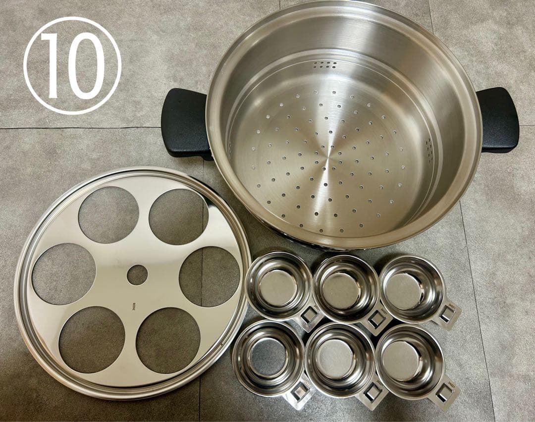 【ほぼ未使用】Amway クィーンクック 鍋セット ステンレス IH対応