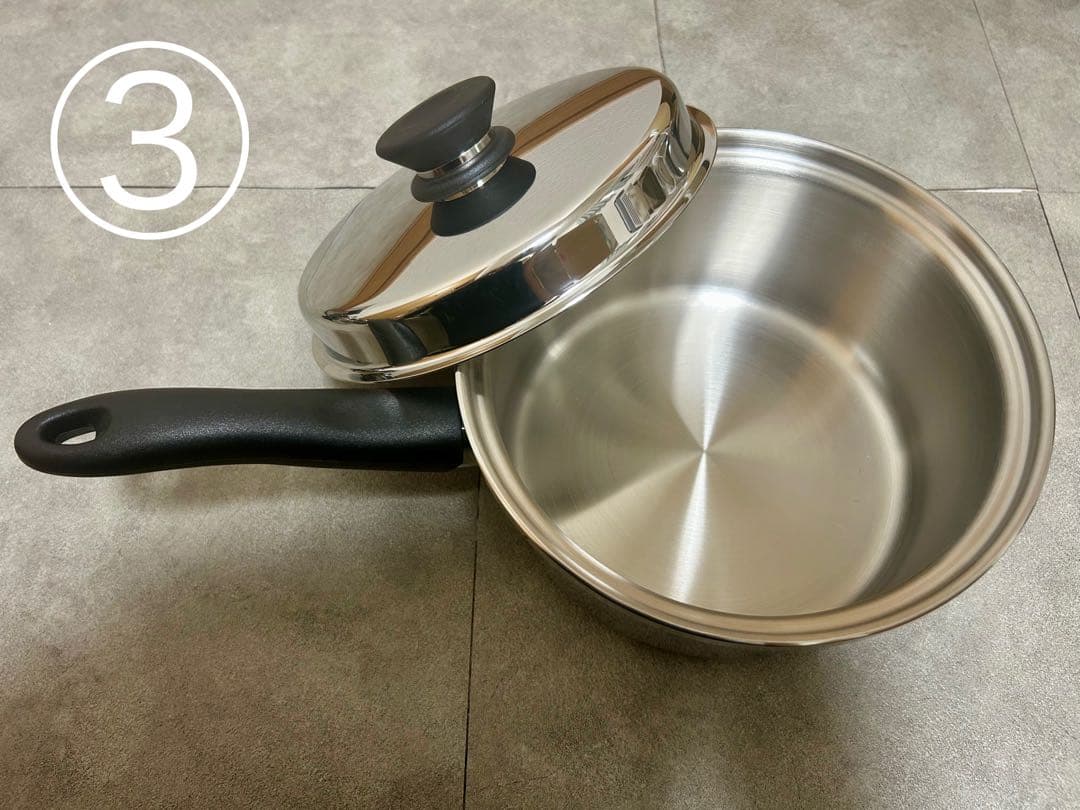 【ほぼ未使用】Amway クィーンクック 鍋セット ステンレス IH対応