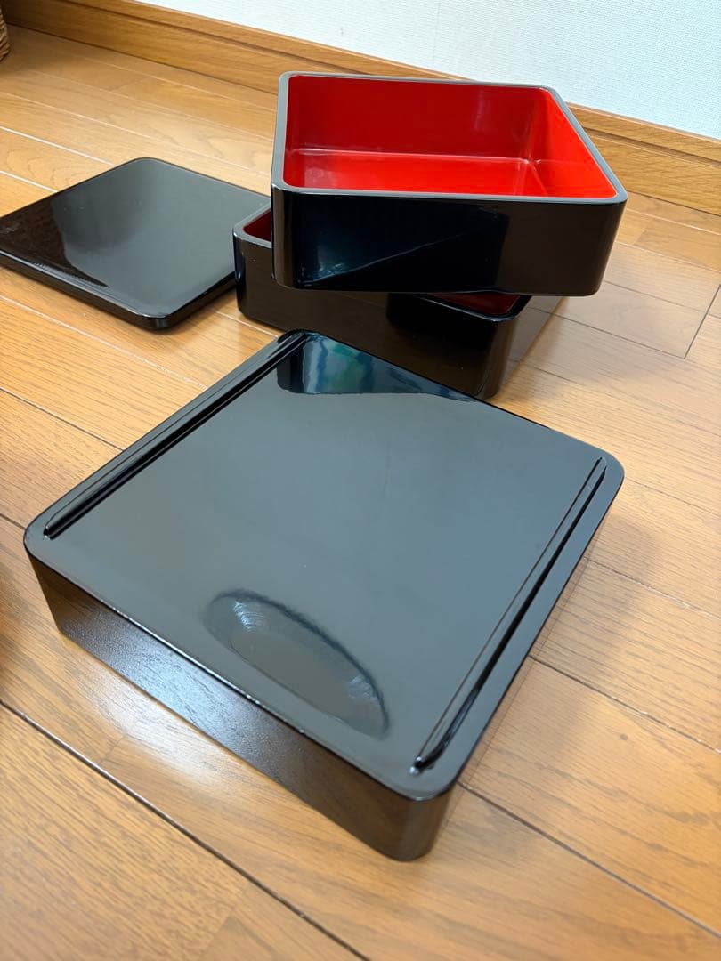 美品　本漆　3段重箱