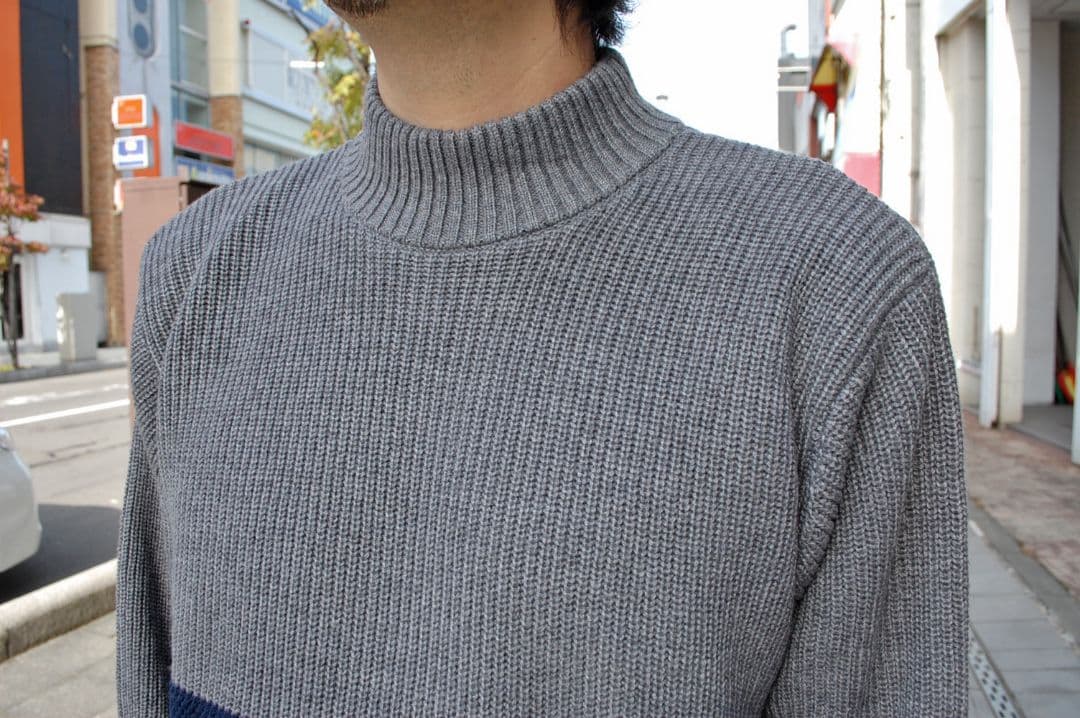 narifuri ナリフリ カラーパネルウォッシャブルミッドネックニット 新品