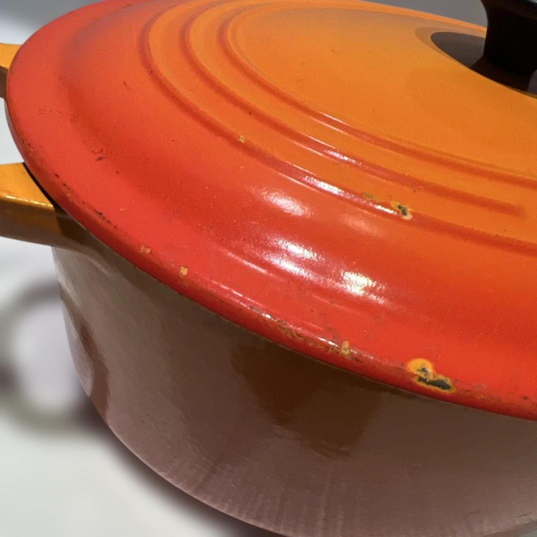 Le Creuset 　ル·クルーゼ オレンジ 両手鍋 楕円形　27cm