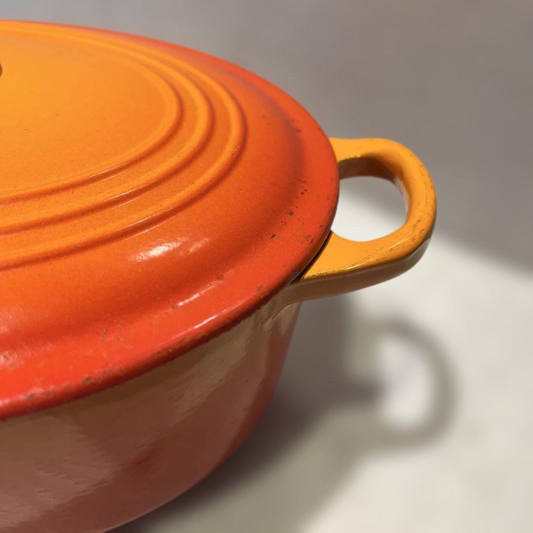 Le Creuset 　ル·クルーゼ オレンジ 両手鍋 楕円形　27cm
