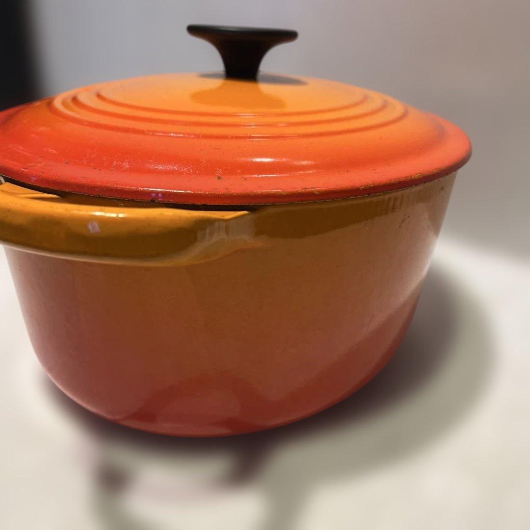 Le Creuset 　ル·クルーゼ オレンジ 両手鍋 楕円形　27cm