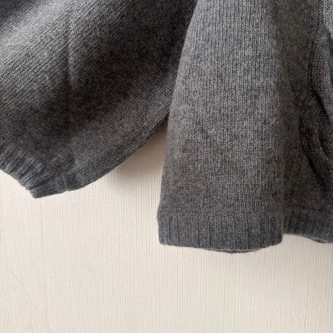 BURBERRY BLUE LABEL ケーブルニットカーディガン 38 グレー