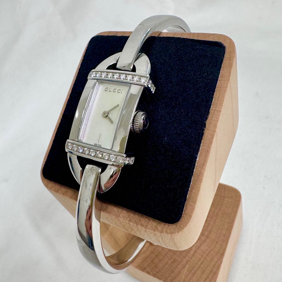 ★ピンク猫さん専用ページ★ Gucci バングルウォッチダイヤモンドベゼルシェル