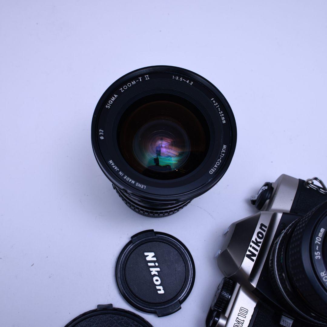 フィルムカメラ Nikon FM10レンズ3本 電池付き