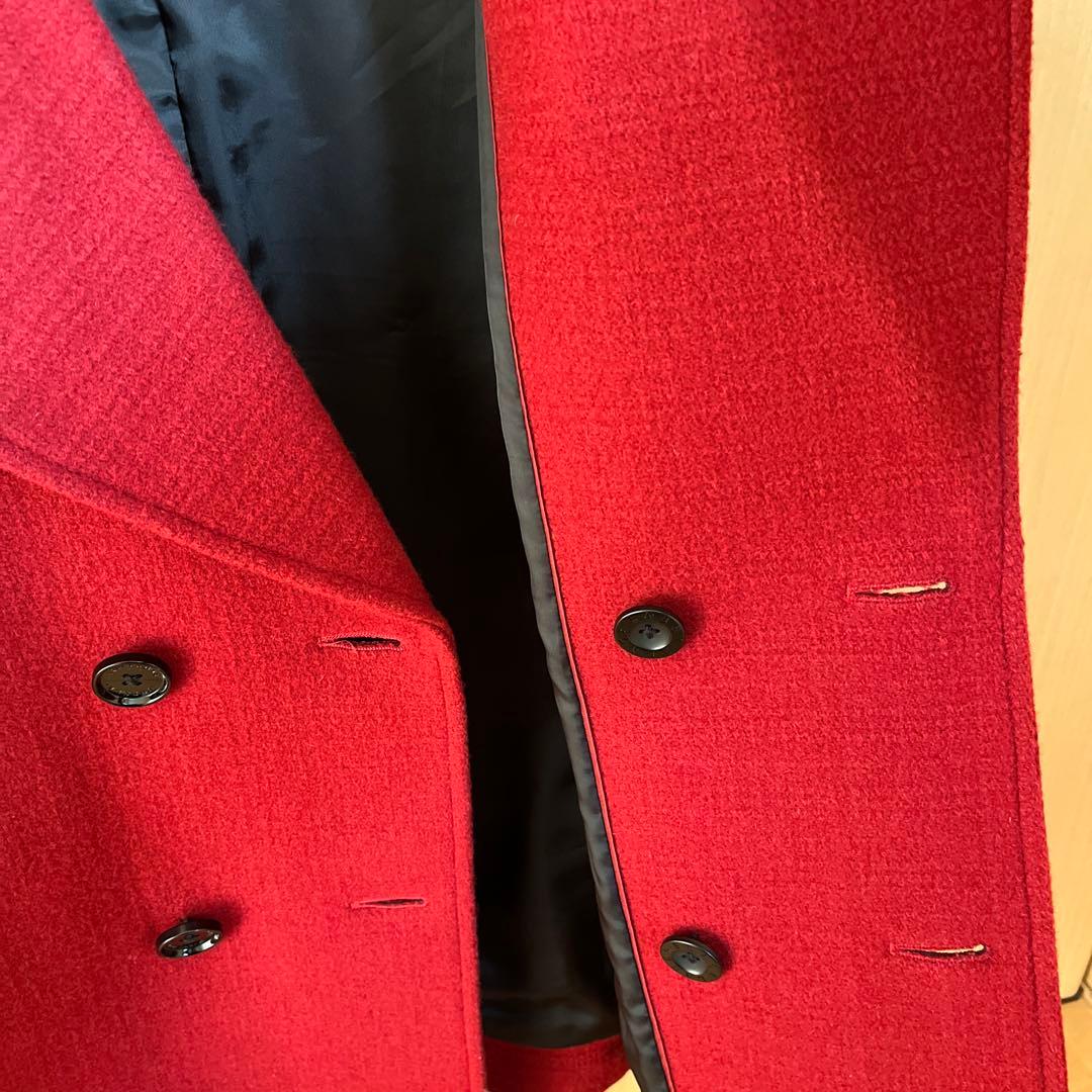 【美品】バーバリーブラックレーベル　 赤　ピーコート M