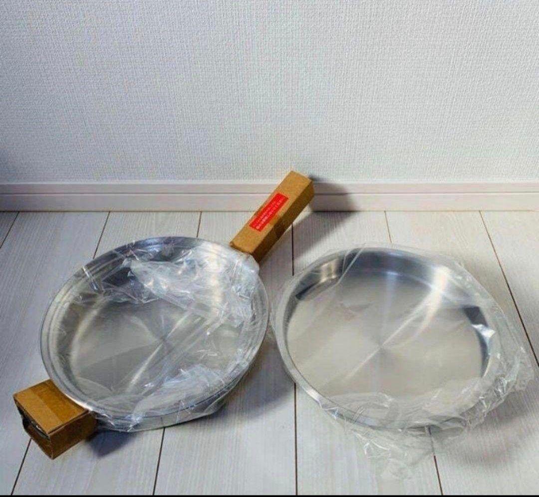 アムウェイ 2024年製 インダクションレンジ対応 新品 大フライパン 蓋付き@