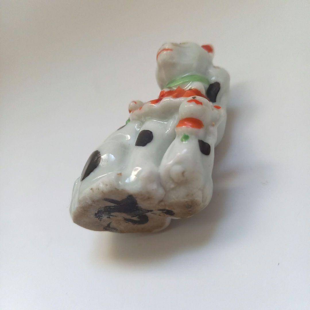 招き猫　磁器人形　レトロアンティーク人形　縁起物　親子猫