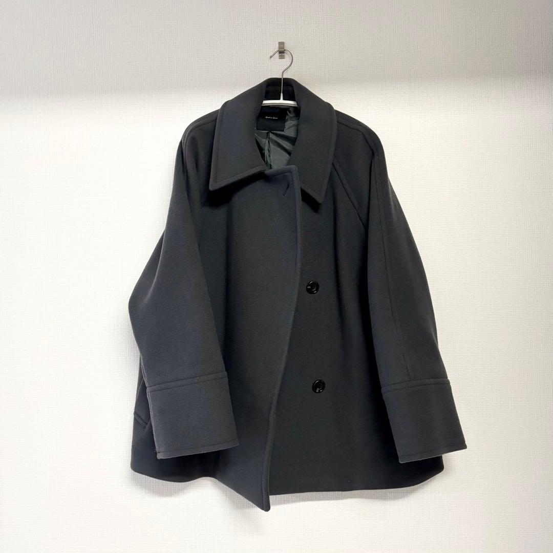 Spick and Span W/Nyモッサステンカラーショートコート グレー