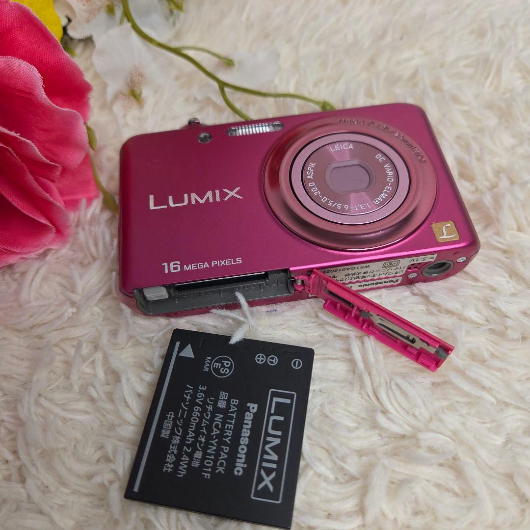 【美品】パナソニック　デジタルカメラ LUMIX DCM -FH7 ピンク