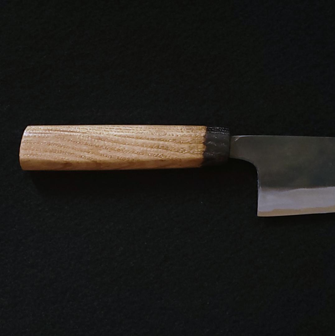 白紙1号 黒打 万能包丁 165㎜ G9365 栗柄 月光作 手作り