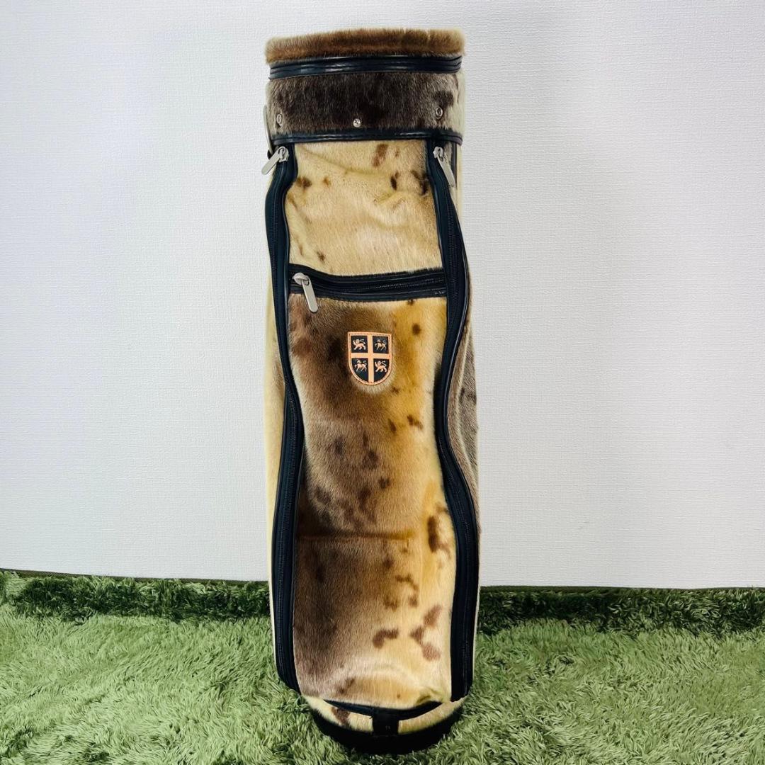 東京書芸館 あざらし本革 キャディバッグ カート式 超希少 アザラシ 海豹