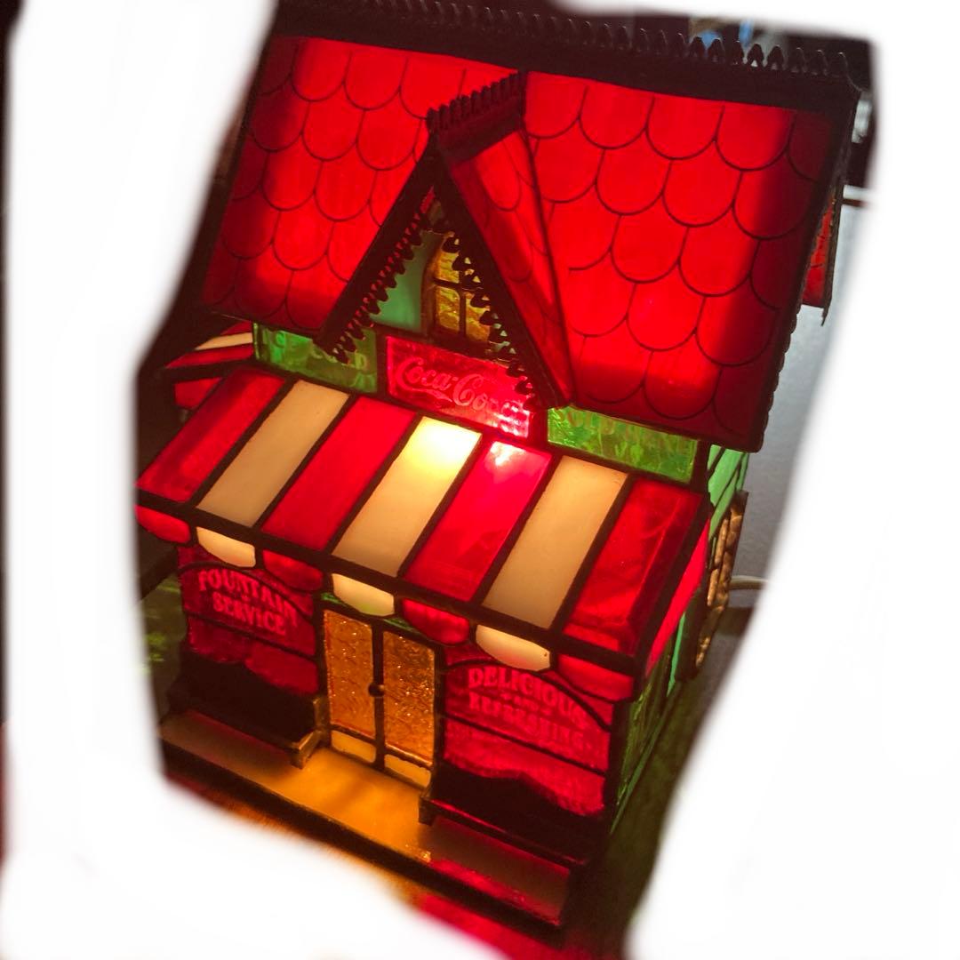 コカコーラ ステンドグラス ランプ アメリカン雑貨　ビンテージ雑貨　ガラス雑貨
