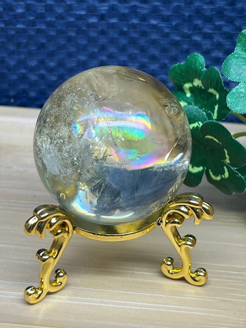 天然石　シトリンクォーツ　ブルーニードル　エンジェルラダーNo.715