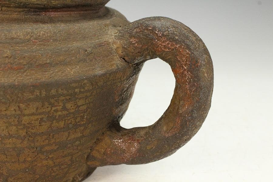 茶道具 南蛮 水指 時代 二重箱 旧家蔵出 送料無料(K-XA847)