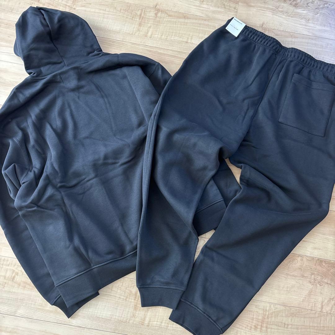 新品　ナイキ　ジョーダン　メンズ　スウェット　上下　ブラック　裏起毛　US S