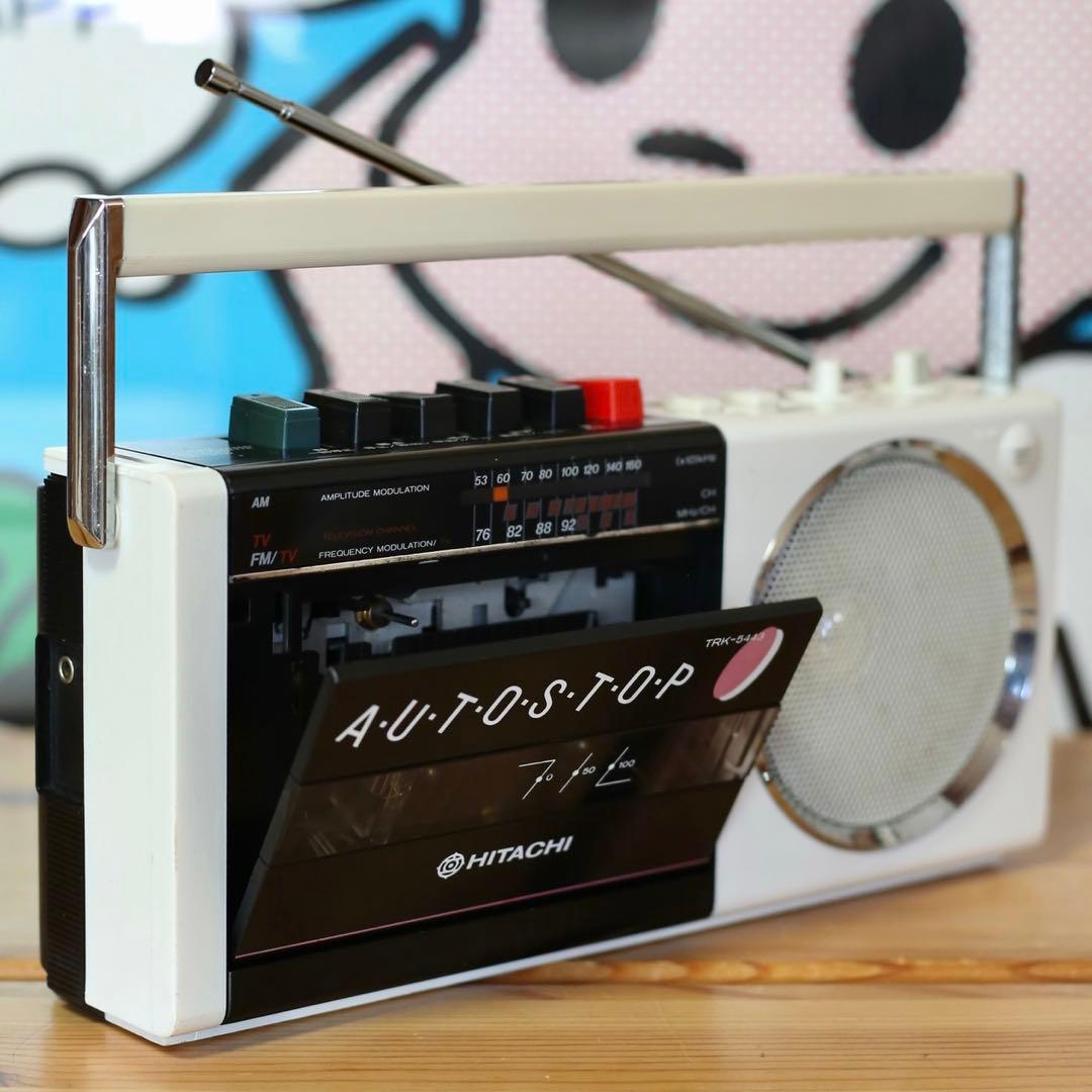 ヒタチ ラジカセ かセットプレーヤー