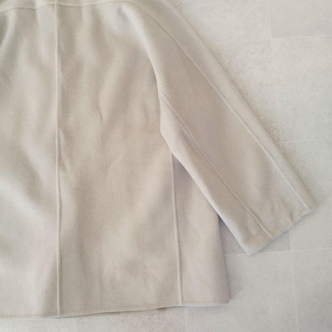 美品✨ボールジィ プレミアムウール リバーフーデットコート　薄ベージュ M相当