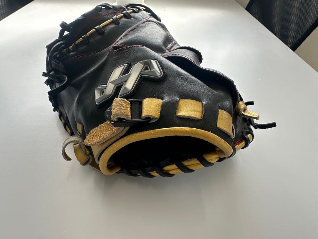 ハタケヤマ 左投げPRO-M62 ブラック/イエロー 軟式キャッチャーミット