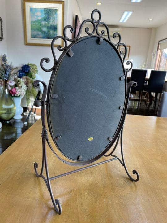 鏡　ミラー　アンティーク　スタンド　置物