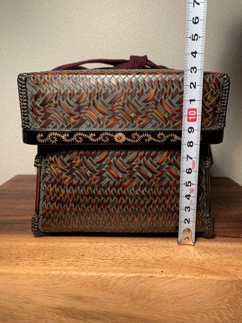 竹器師 竹山作 御所籠 茶篭 茶箱 茶道具 裏千家 野点