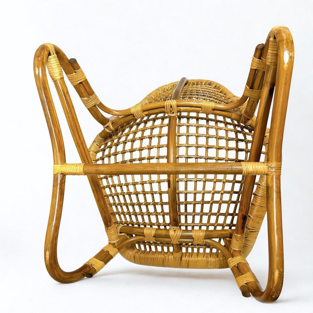 【良品✨送料無料】ラタンチェア 籐 椅子 アジアン家具 バリ風①