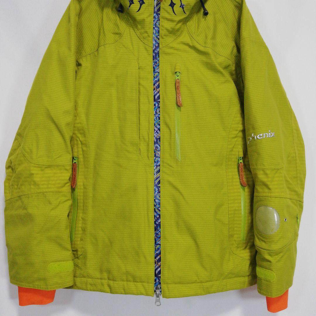phenix スノボウェア ジャケット グリーン 黄緑色 ロゴ フェニックス