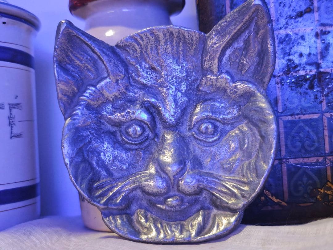 Chat ねこ Vide poche シルバートレイ　フランスヴィンテージ