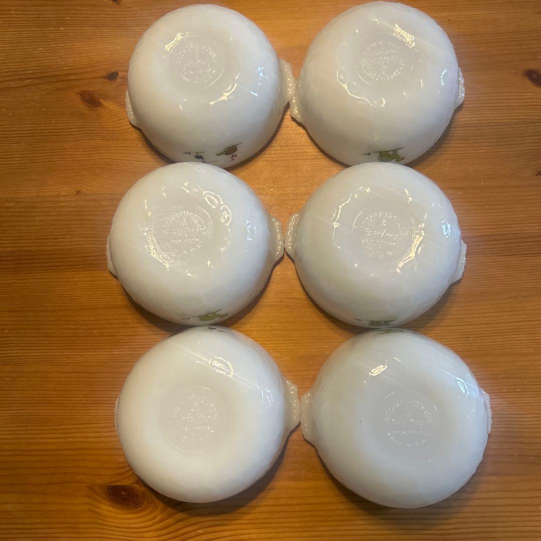 FireKing ファイヤーキング　シリアルボウル　6個セット　アンティーク