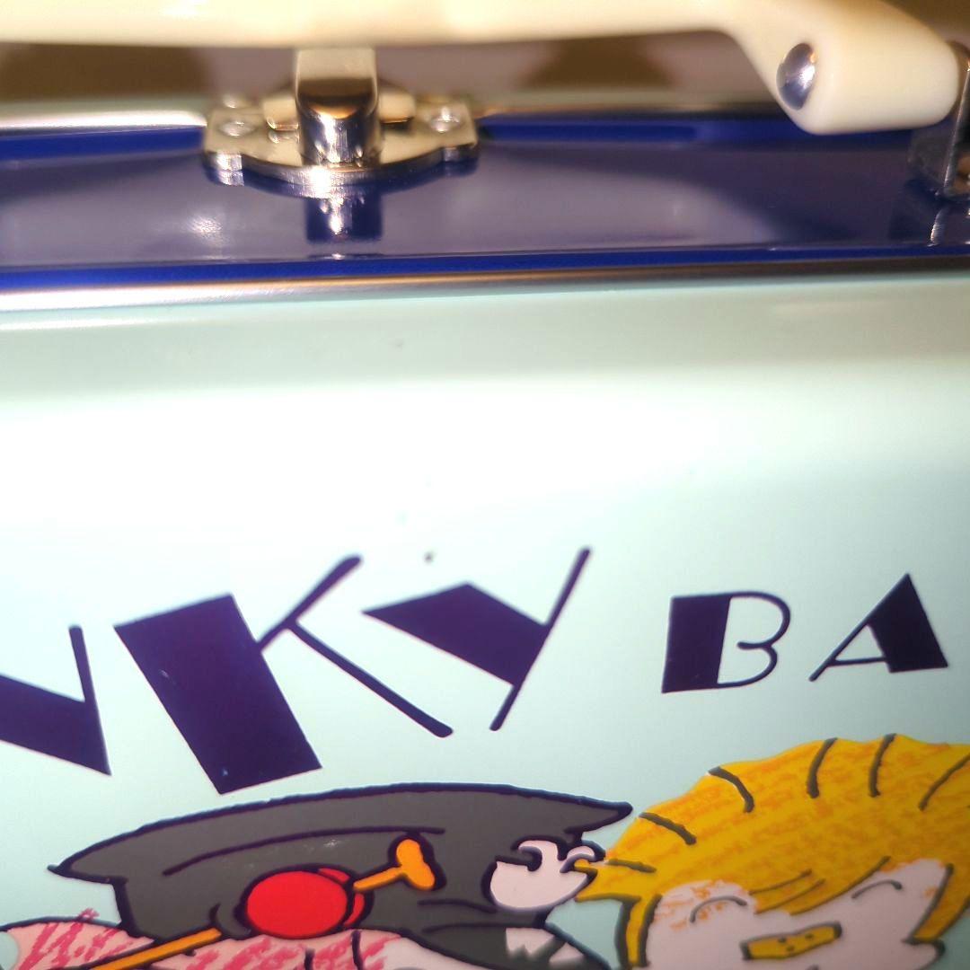 昭和レトロ　珍品水色　1980年代　可愛いファンシー缶 PANKY BAND