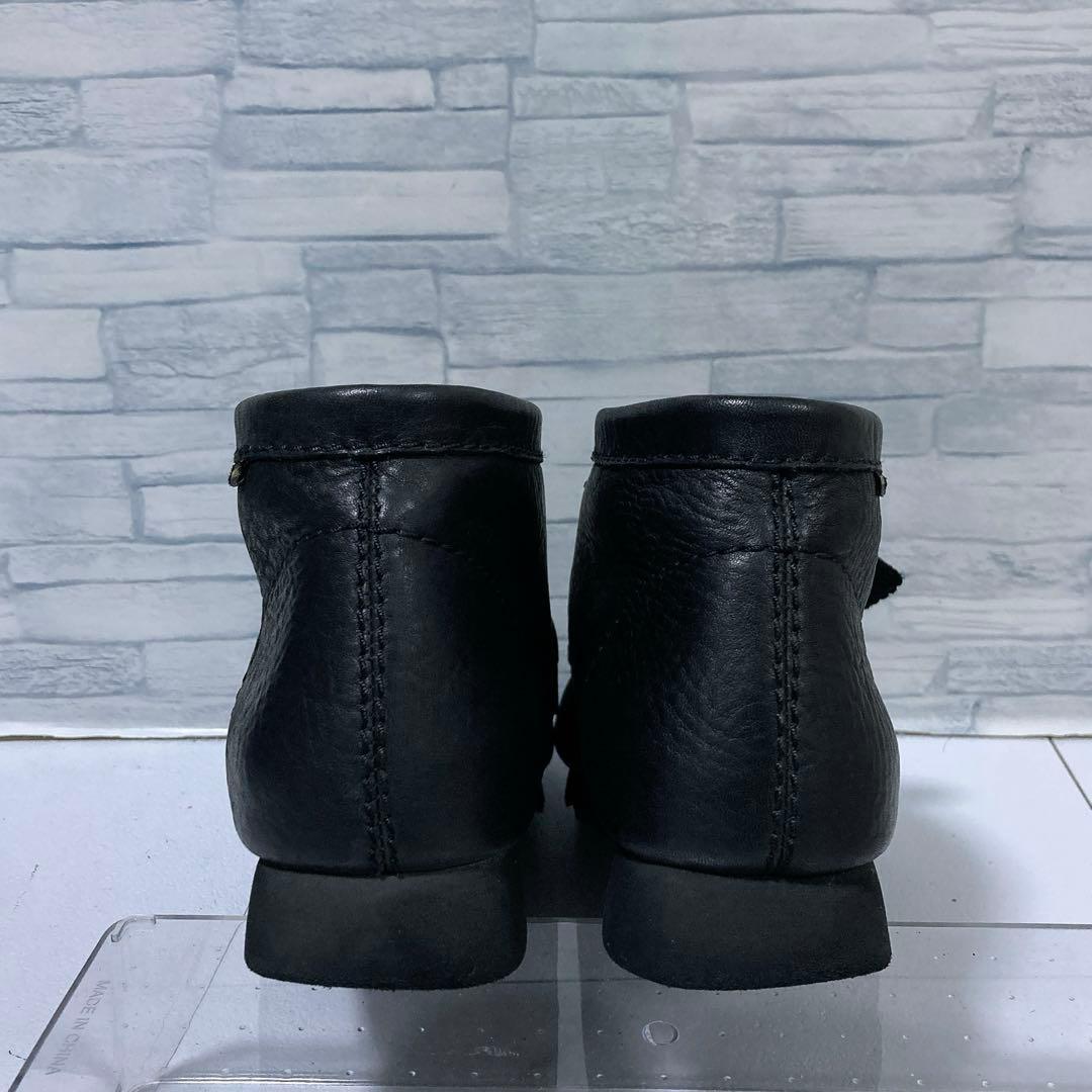 美品 クラークス ワラビーブーツ ゴアテックス 26 ビブラム 黒 シボレザー