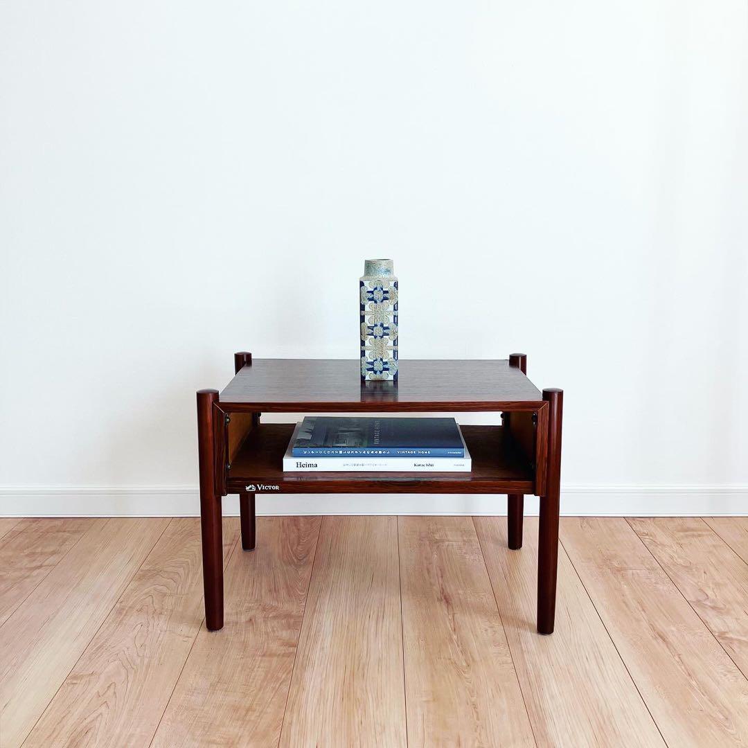 Victor ビクター　ビンテージサイドテーブル　古家具　北欧テイスト　蚤の市