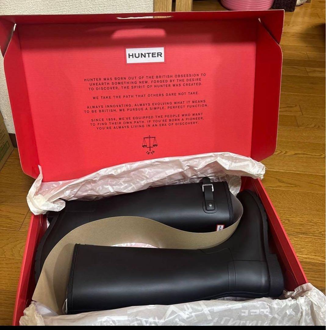 HUNTER ブラック ロングブーツ 箱付き　試し履きのみ