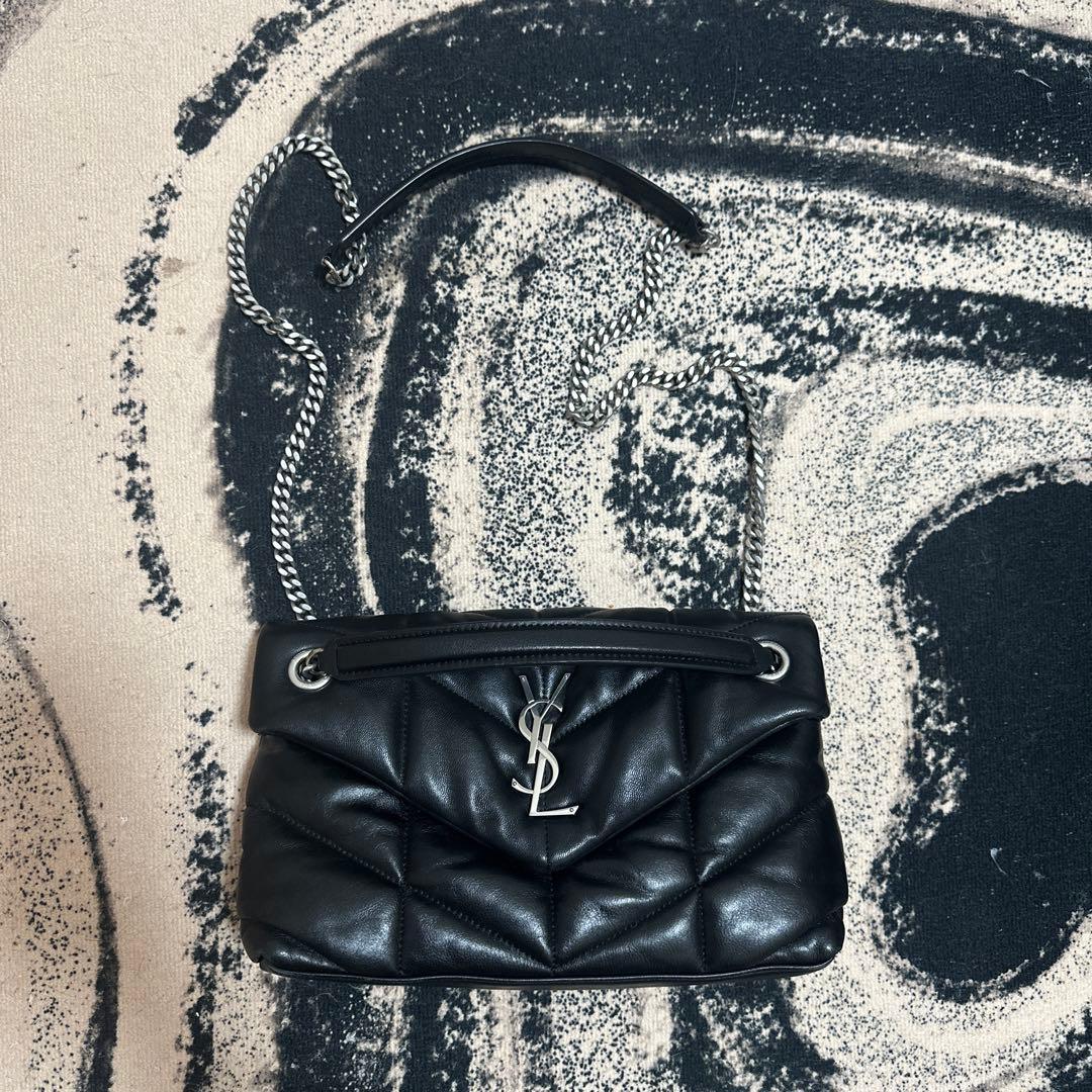 YSL ブラック ショルダーバッグ キルティング