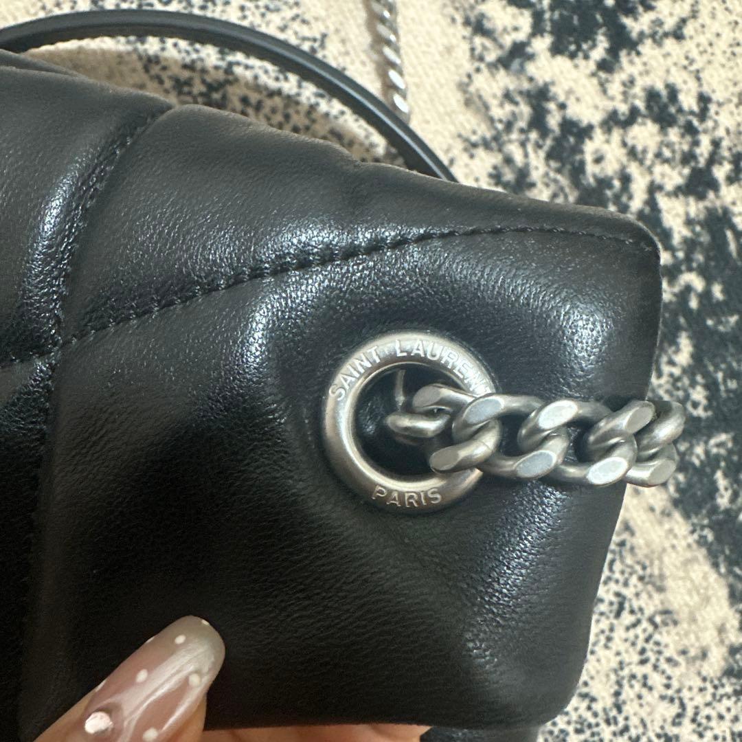 YSL ブラック ショルダーバッグ キルティング