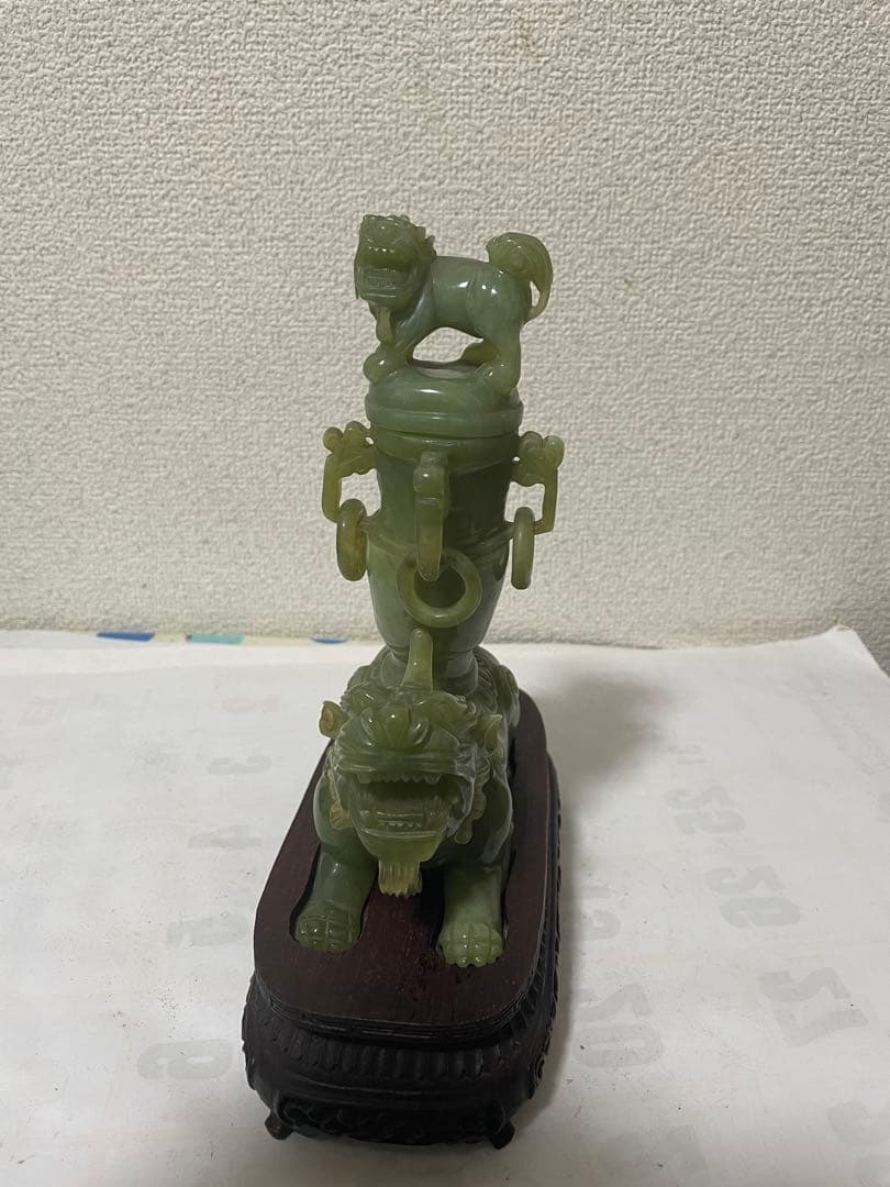 中国美術　玉石彫刻　香炉　置物