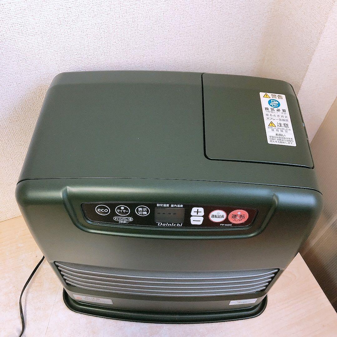 通電確認済 ダイニチ 石油ストーブ ブルーヒーター 20年製 モスグリーン 中古